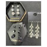 Cubic Zirconia Mix Stud Earrings & Hypo Allergenic