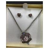 Unmarked Necklace & Earring Set