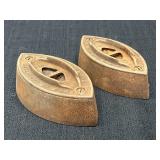 2 Colebrookdale Iron Co Sad Irons #1 & 2