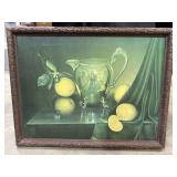 Oil on Canvas signed Amiry Painting w/ spoon