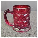 VTG Ruby Red Glass Mug