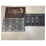 3 Halloween rubber floor mats