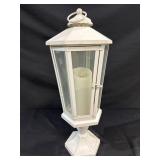 22in tall Lantern w/pedestal base candle holder