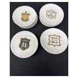 13 Halloween stoneware 5in plates