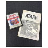 Atari 2600 E.T. Game cartridge & manual.