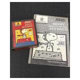 Atari 2600 Snoopy game cartridge & manual