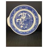 Royal China Blue Willow Handled Cake Plate