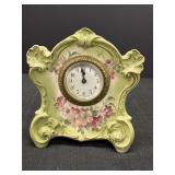 6.25" German Porcelain Mantel Clock
