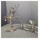 (2) Halloween Tree Decors