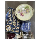 Floral Cake Plate, lid, plates, trophies