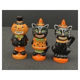 3- 6.25" ceramic Halloween figurines