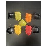 Ceramic Leaf Dish & Black Dishes