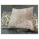 (3) Throw Pillows - velour Material