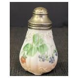 Vintage Hand Painted Milk Glass Shaker