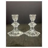 Poland Crystal Clear Candlestick Holders