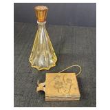 Vtg perfume bottle & lipstick/powder compact
