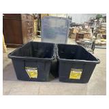 2 Greenmade 27gal Totes w/ misc lid