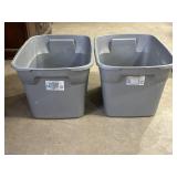 2 Sterilite 18 Gal Totes No Lids