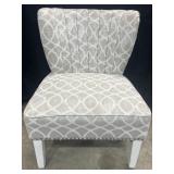 Accent chair with tufted back & decorative pattern