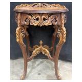 Antique Ornate Carved Side Table