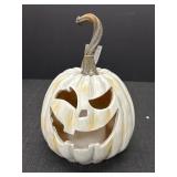 9.5" white flicker flame jack-o
