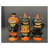 3- 6.25" ceramic Halloween figurines