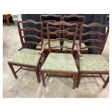 Mahogany Ladder Back Dining Chairs