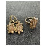 Sterling 925 Dangle Earrings & Ring