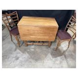 Heywood Wakefield Bamboo Drop Leaf Table & 2chairs