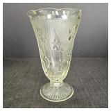 Iris & Herringbone Crystal Footed 9in Flower Vase