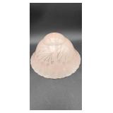 Art Deco Pink Glass Dome Shade w/