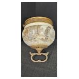 Hand painted Globe Lamp Shade w/