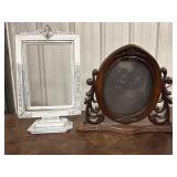 2 wooden table top frames