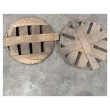 Vtg bushel basket lids