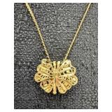 14K Butterfly Necklace
