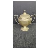 Nickle Silver Hammerd Sugar bowl w/