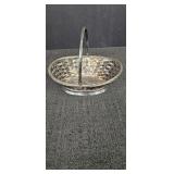 Silverplated Woven Basket w/ Handle