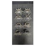 Silverplated Snowflake Napkin Holders