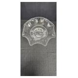 Footed Clear Glass Candy Dish w/
