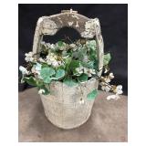 Wooden wishing well planter