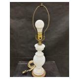 Antique Heavy Blown Glass Table Lamp