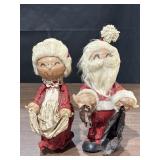 15"ï¿½ Homemade Papier-mï¿½chï¿½ Santa & Mrs Claus