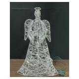 14" Sliver Glitter Wire Lighted Angel - works