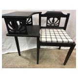 antique gossip bench/phone table