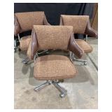 (3) Rolling Dining Chairs