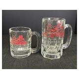 2 Dog N Suds Glass Mugs