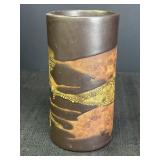 7" Royal Haeger Earth Wrap Cylinder Vase