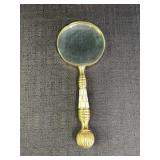 10" Brass & Mother Of Pearl Magnifying Glass