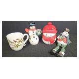 Christmas Snowman Jar, Candle holder