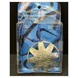 Northwest Spirit pewter sun mask ornament,